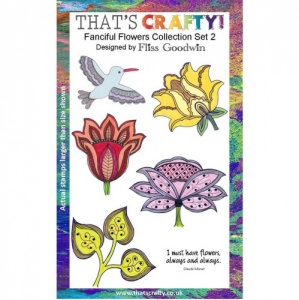 That's Crafty! Clear Stamp Set - Fanciful Flowers Collection - Set 2